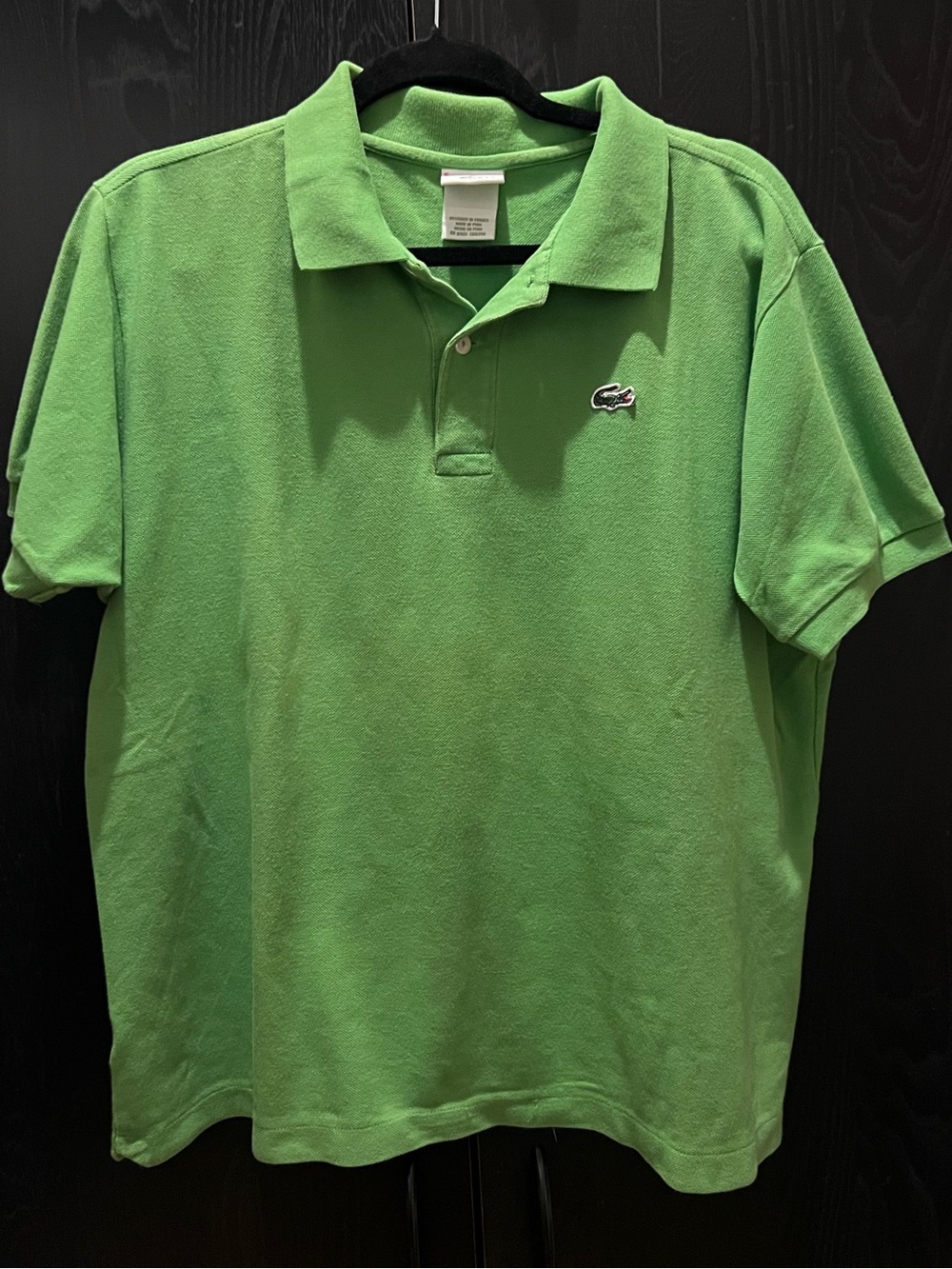 Lacoste Men’s Bright Green Short-Sleeve Pique Polo